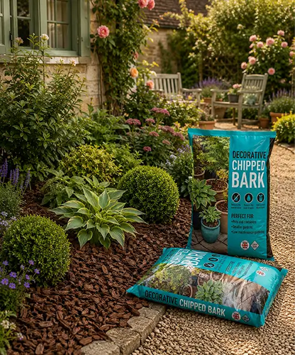 40L Ornamental Bark Chippings for Pots, Containers & Landscaping Use