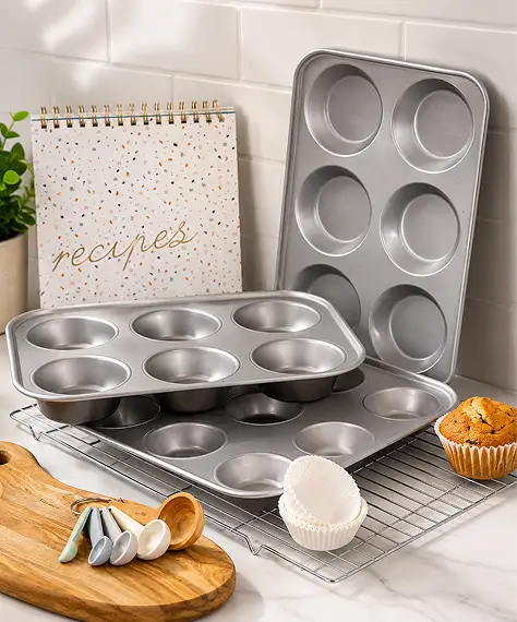 12 Cup Non-Stick Cupcake & Muffin Baking Tray – Dishwasher & Oven Safe