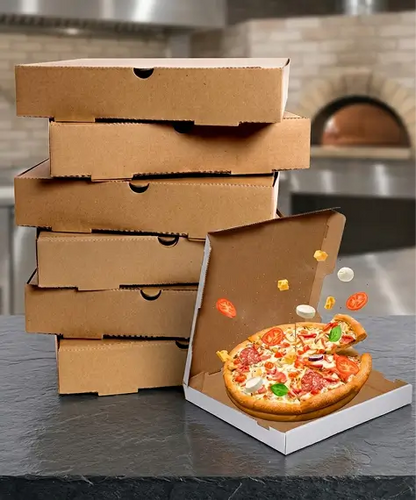 Plain Brown or White Pizza Boxes – Postal & Takeaway Style Packaging Boxes