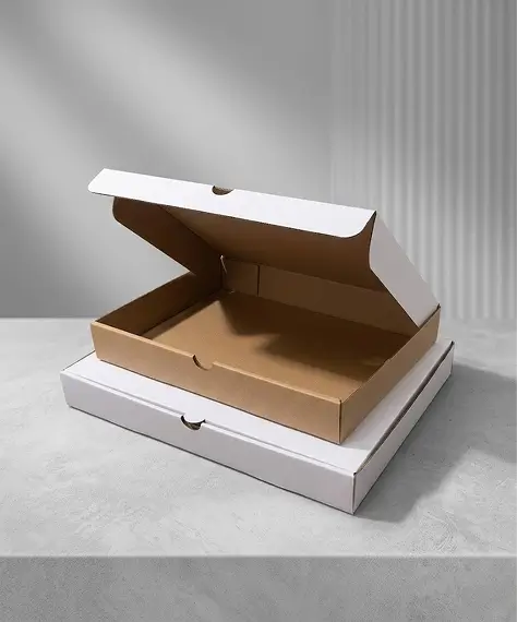 Plain Brown or White Pizza Boxes – Postal & Takeaway Style Packaging Boxes