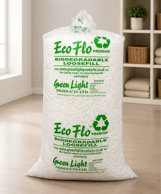 Eco Flo Biodegradable Loose Fill Packing Peanuts – Protective Void Fill for Mailing, Shipping & Packaging