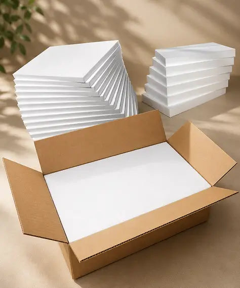 1000 x 500 x 50mm White Expanded Polystyrene Foam Sheets – Rigid Insulation & Protective Packing Panels