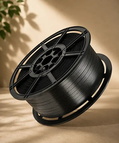 12mm x 1000m Black Polypropylene Pallet Strapping Coil – 310kg Break Strength Hand Strapping Roll