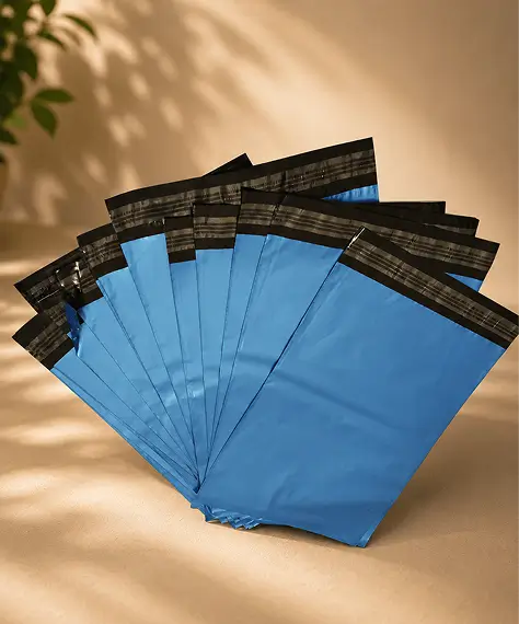 Selection of Strong Metallic Blue Polythene Mailing Bags – Secure Postage & Courier Packaging