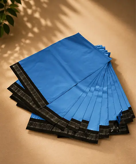 Selection of Strong Metallic Blue Polythene Mailing Bags – Secure Postage & Courier Packaging