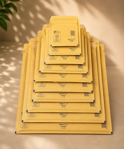 Arofol Gold Bubble-Lined Padded Envelopes – Secure Mailing & Shipping Packaging