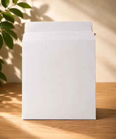 13" White Peel & Seal Record Mailers – Strong Board Packaging (340 x 340mm)