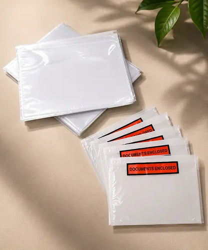 Self-Adhesive Document Enclosed Wallets – Secure Shipping & Packing Pouches