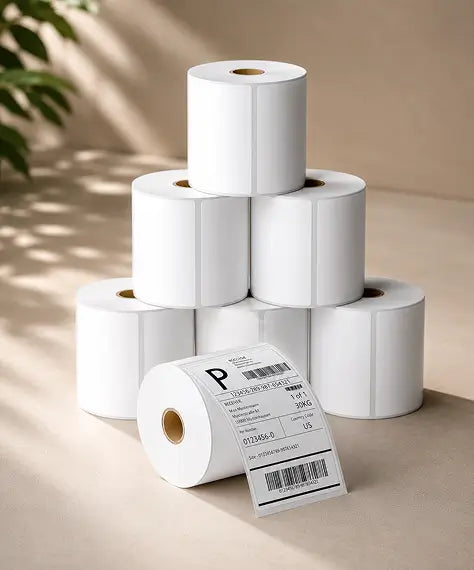 Self-Adhesive 4 x 6" Blank Thermal Printer Shipping Labels – Easy Peel Address Label Rolls