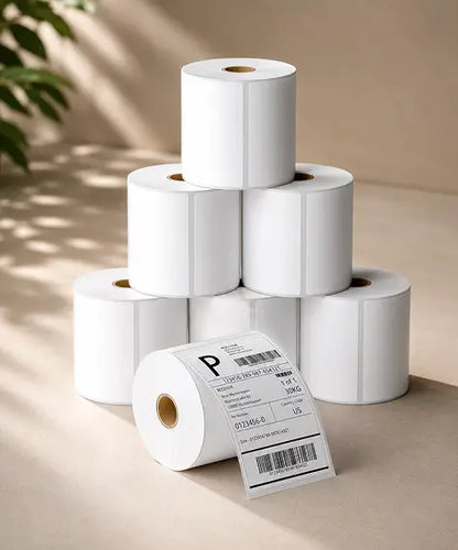 Self-Adhesive 4 x 6" Blank Thermal Printer Shipping Labels – Easy Peel Address Label Rolls