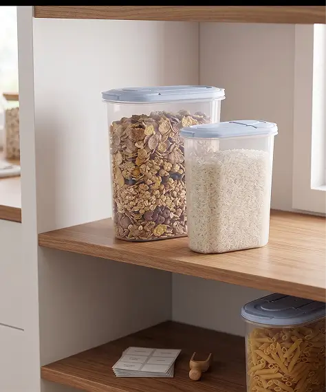 Airtight Plastic Food & Cereal Storage Container Set – Dry Food Organizer