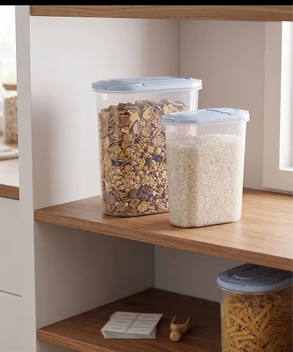 Airtight Plastic Food & Cereal Storage Container Set – Dry Food Organizer