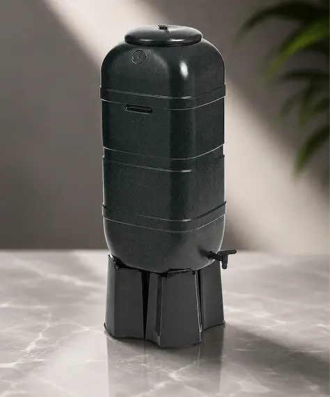 Black Outdoor Water Butts – 100L or 210L Rainwater Collectors with Stand & Complete Kit