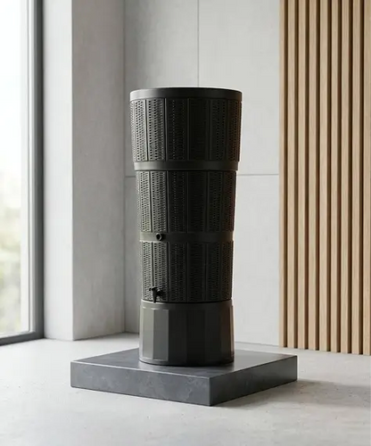 150L Premium Rattan Wicker-Effect Water Butt – Complete Rainwater Collector with Stand, Tap, Diverter & Lid