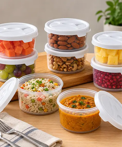 300ml Stackable Microwave-Safe Food Storage Containers