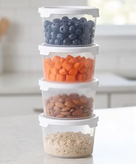 300ml Stackable Microwave-Safe Food Storage Containers