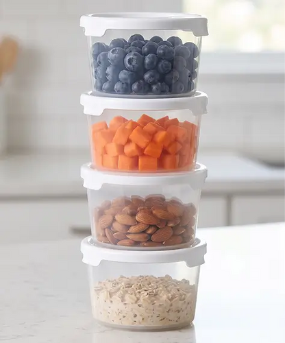 300ml Stackable Microwave-Safe Food Storage Containers