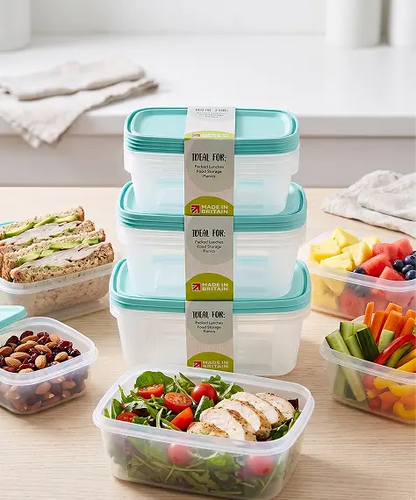 BPA-Free Food Storage Container Boxes with Secure Airtight Lids