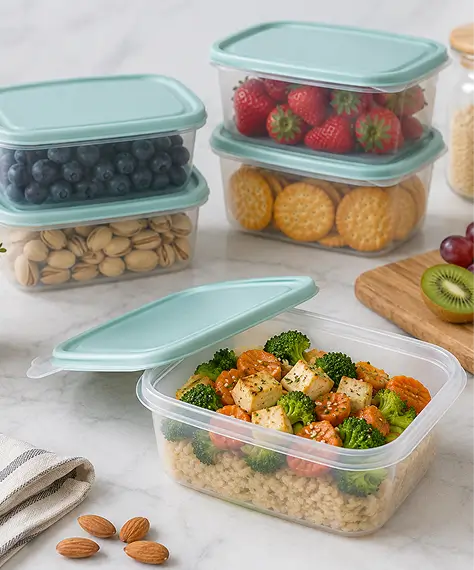 BPA-Free Food Storage Container Boxes with Secure Airtight Lids