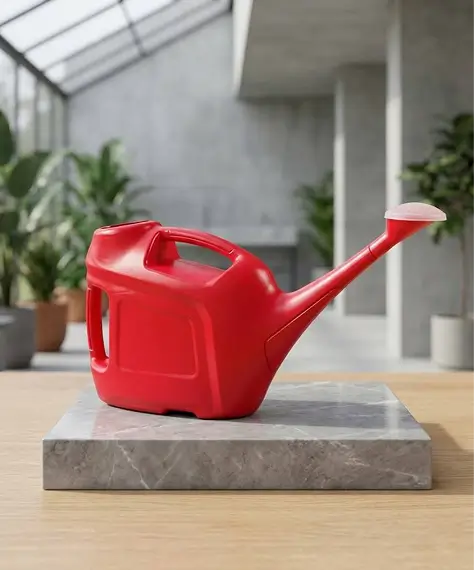 Slimline 6L Watering Can in Red or Green with Detachable Rose Head for Controlled Garden Watering