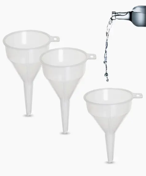 Clear Plastic Food Grade Kitchen Funnels for Easy Bottle Filling