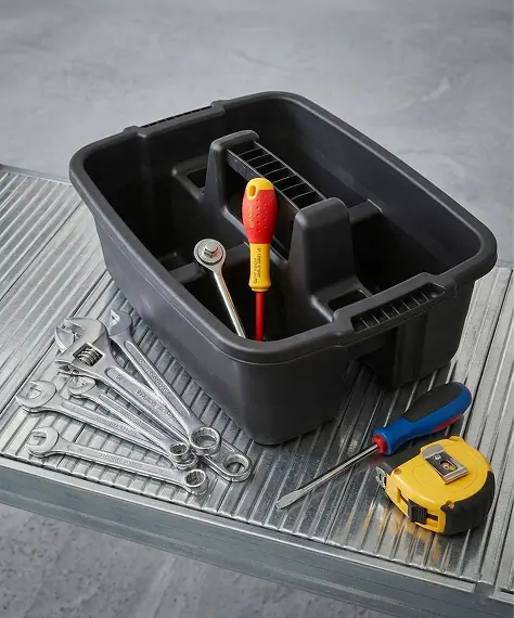 Durable Plastic Kitchen Caddy Organiser for Sponges, Cloths & Spray Bottles