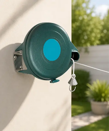 Heavy Duty 12m Extendable Clothes Drying Line for Indoor & Outdoor Use