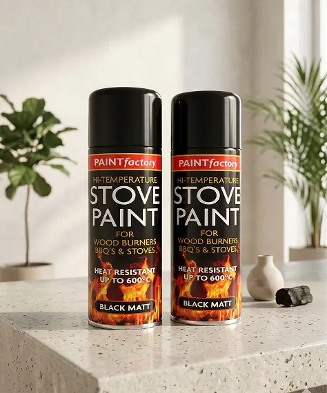 400ml High Heat Spray Paint – Matt Black Protection for Stoves, Fire Pits & BBQs