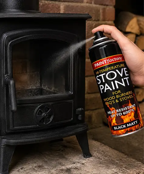 400ml High Heat Spray Paint – Matt Black Protection for Stoves, Fire Pits & BBQs