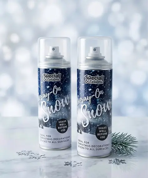 200ml Artificial Snow Spray – Christmas Tree & Holiday Decoration Snow Effect