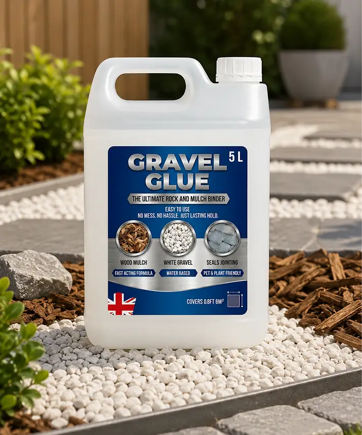 Ready-to-Use Gravel, Mulch & Stone Binder – Fast-Acting Water-Based Sealer for Secure Bonding