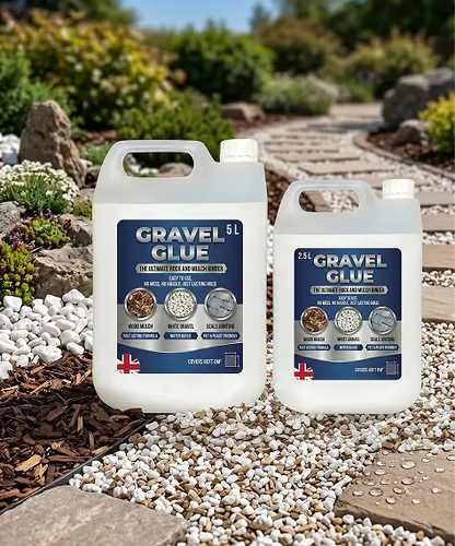 Ready-to-Use Gravel, Mulch & Stone Binder – Fast-Acting Water-Based Sealer for Secure Bonding