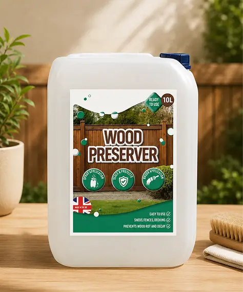 10L Long-Lasting Outdoor Wood Preserver & Sealer – Protection for Fences, Sheds & Furniture