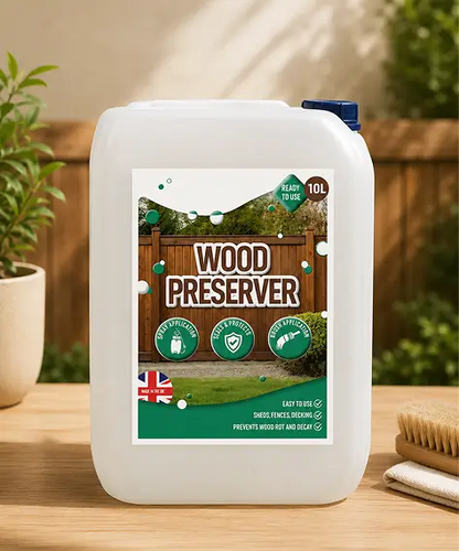 10L Long-Lasting Outdoor Wood Preserver & Sealer – Protection for Fences, Sheds & Furniture