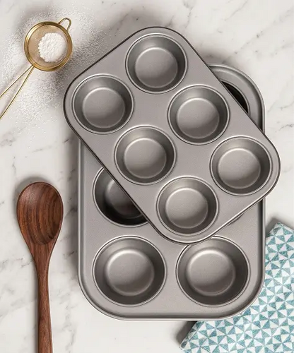 Jumbo 6-Cup Muffin Tin – Large Non-Stick Cupcake Baking Pan, Dishwasher Safe