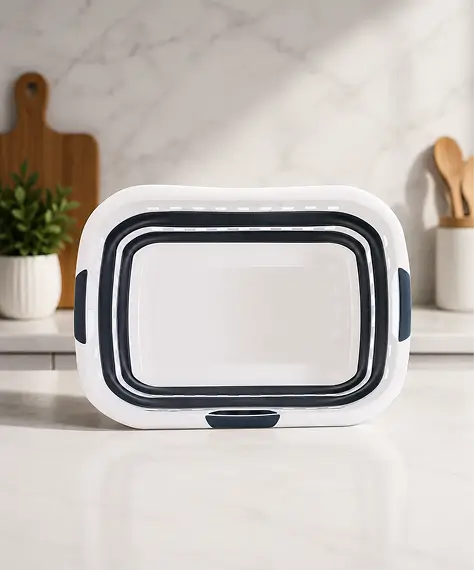45L Foldable Collapsible Laundry Basket – Space Saving Washing Tub