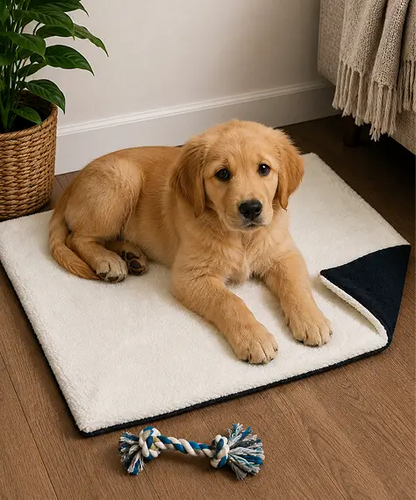 Snug Thermal Self-Heating Fleece Pet Blanket Mat – Non-Slip for Cats & Dogs