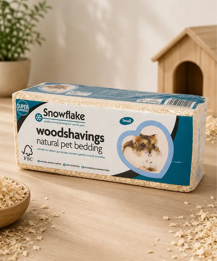 Dust Extracted Wood Shavings Pet Bedding – Odour Control for Rabbits, Mice, Hamsters & Gerbils