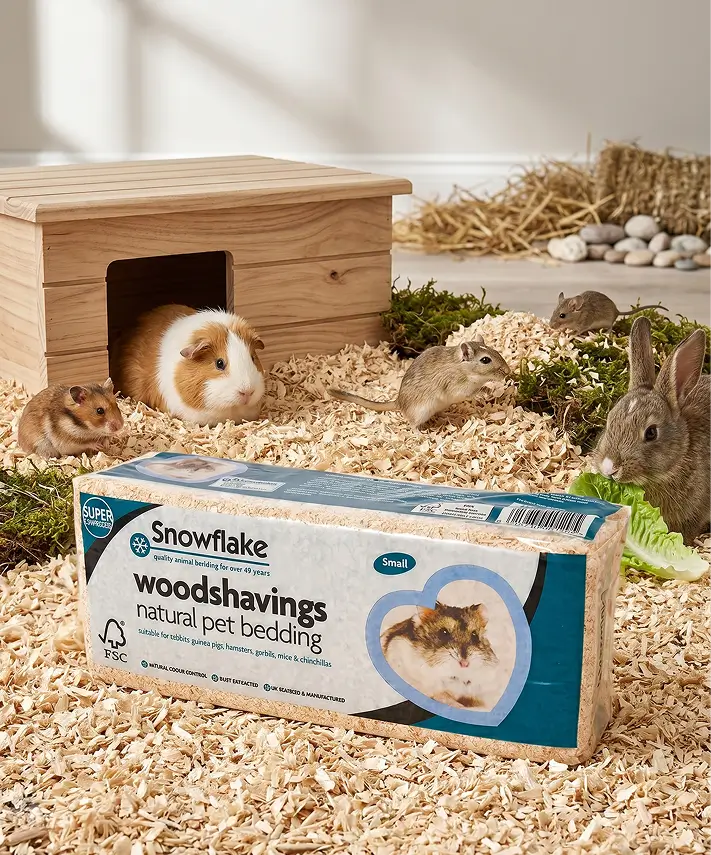 Dust Extracted Wood Shavings Pet Bedding – Odour Control for Rabbits, Mice, Hamsters & Gerbils