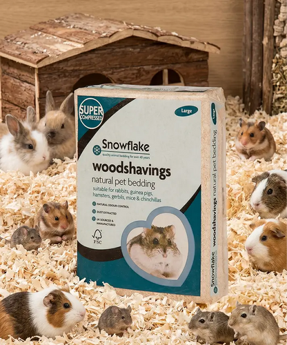 Dust Extracted Wood Shavings Pet Bedding – Odour Control for Rabbits, Mice, Hamsters & Gerbils