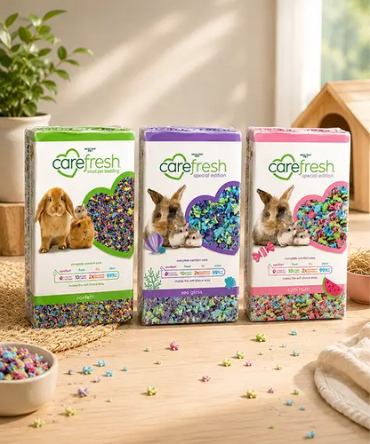 10 Litre Dust-Free Natural Paper Pet Bedding – Odour Control Confetti, Sea Glass & Tutti Frutti