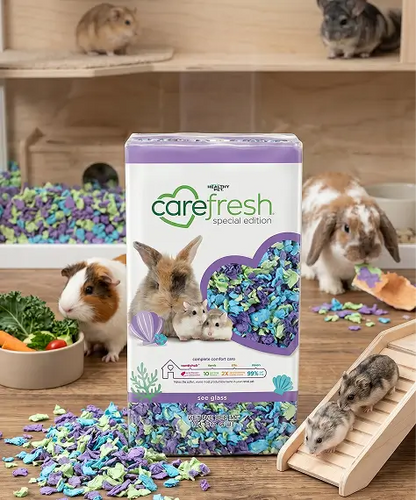 10 Litre Dust-Free Natural Paper Pet Bedding – Odour Control Confetti, Sea Glass & Tutti Frutti