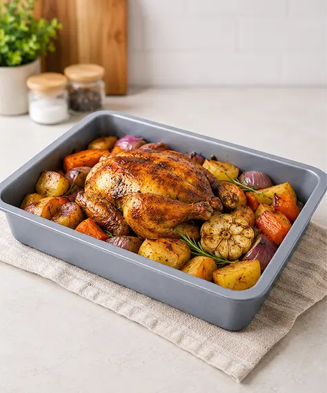 31cm Deep Non-Stick Oven Tray – Dishwasher Safe Roasting, Baking & Cooking Tray