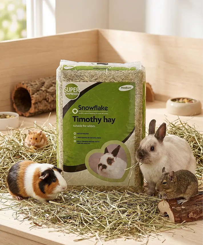 High Quality Timothy Hay Natural Fibre Grass – Dust Extracted Feed for Small Pets