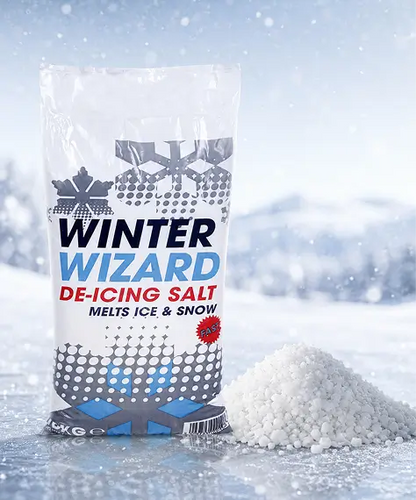 Easy Sprinkle Winter White Rock Grit De-Icing Salt – For Roads, Paths & Gardens