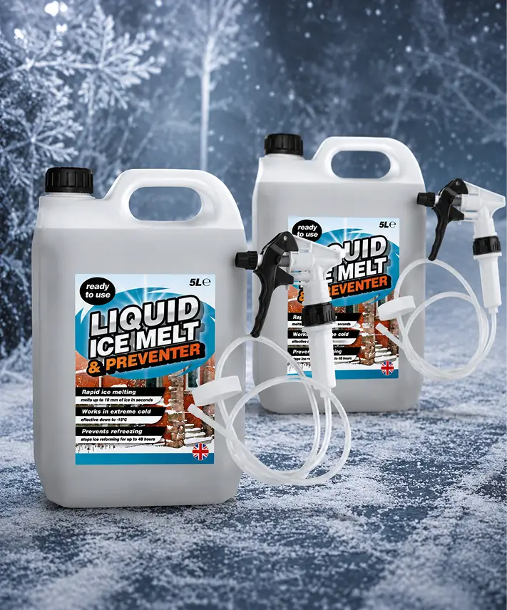 5L Liquid De-Icer & Ice Preventer – Ready to Use with Trigger Hose, Anti-Refreeze Formula