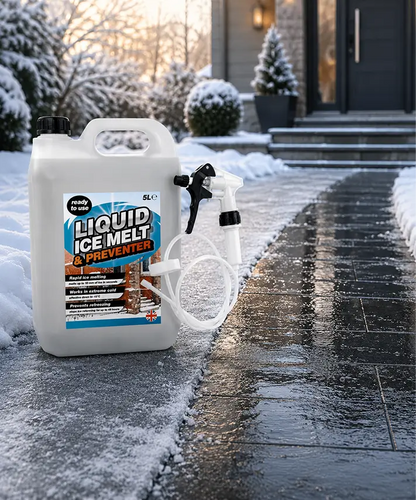 5L Liquid De-Icer & Ice Preventer – Ready to Use with Trigger Hose, Anti-Refreeze Formula