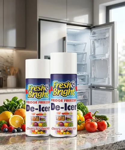 Fast-Acting 200ml Fridge & Freezer De-Icer Spray – Anti-Bacterial Ice and Frost Remover