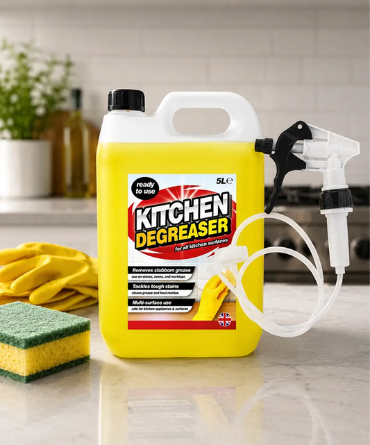 5L Heavy-Duty Kitchen Degreaser – Powerful Grease Removal Formula with Long Hose Trigger