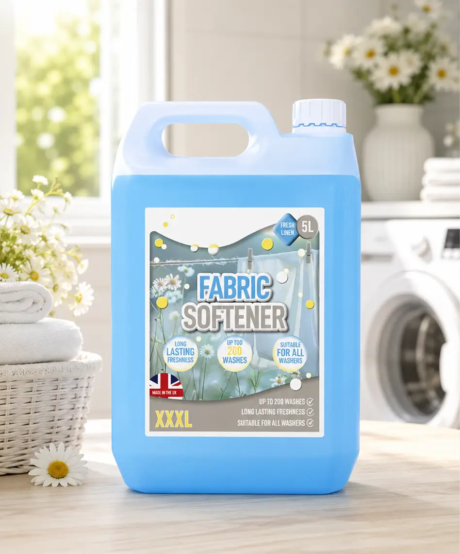 5L Fabric Softener – Fresh Linen Fragrance with Long-Lasting Scent for All Laundry Washes